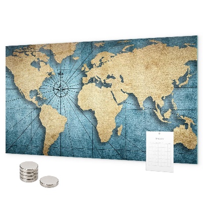 Magnetická tabuľa na stenu 3D mapa sveta