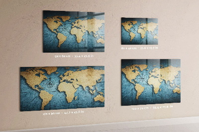 Magnetická tabuľa na stenu 3D mapa sveta