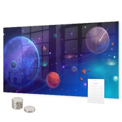 Magnetická tabuľa na stenu Galaxia planét
