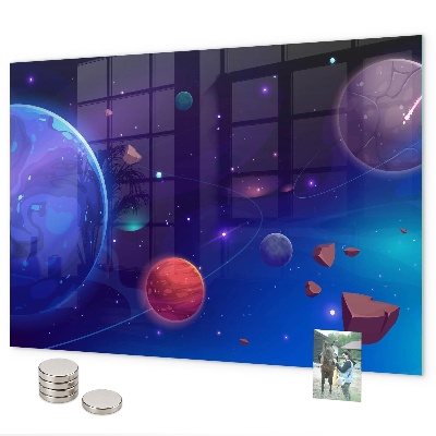 Magnetická tabuľa na stenu Galaxia planét
