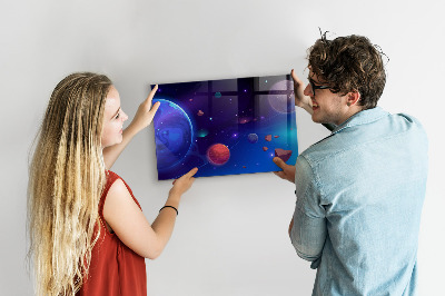 Magnetická tabuľa na stenu Galaxia planét