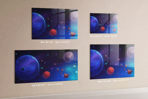 Magnetická tabuľa na stenu Galaxia planét