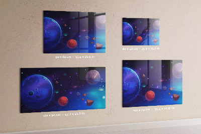 Magnetická tabuľa na stenu Galaxia planét