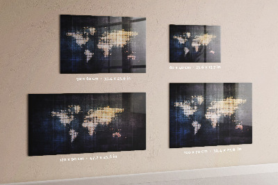 Magnetická tabuľa abstraktná mapa sveta