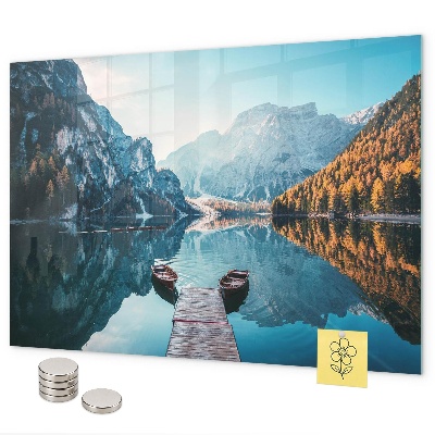Magnetická tabuľa Lode na jazere