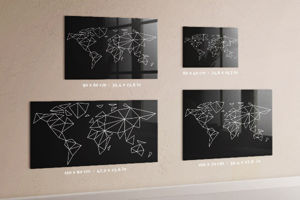 Magnetická tabuľa na stenu Mapa moderného sveta