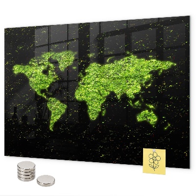 Magnetická tabuľa mapa sveta