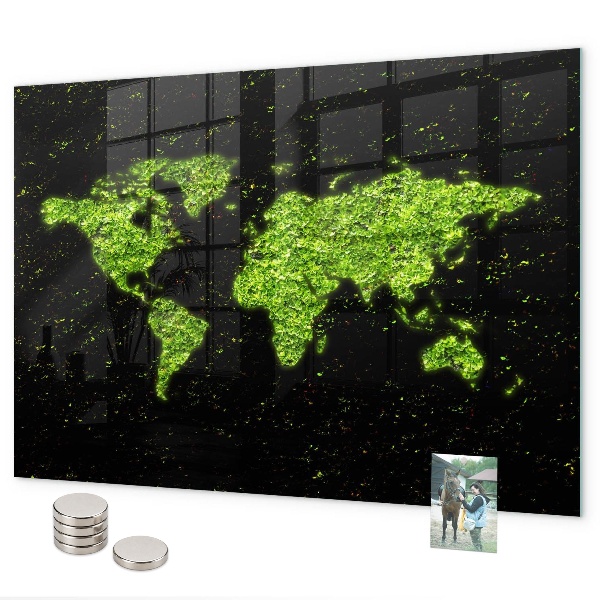 Magnetická tabuľa mapa sveta