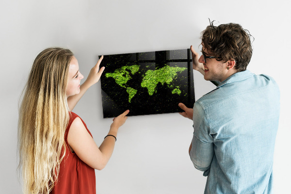 Magnetická tabuľa mapa sveta