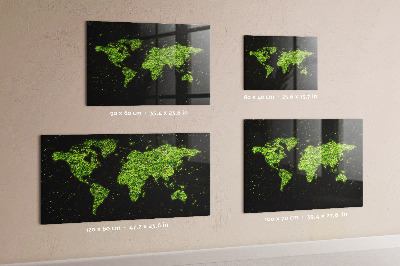Magnetická tabuľa mapa sveta