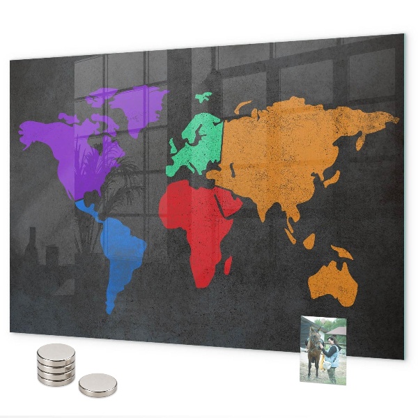 Magnetická tabuľa na stenu Mapa sveta