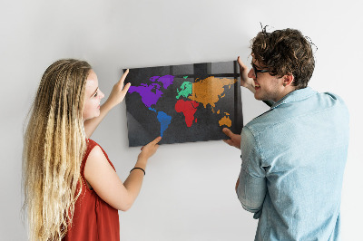 Magnetická tabuľa na stenu Mapa sveta