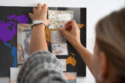 Magnetická tabuľa na stenu Mapa sveta