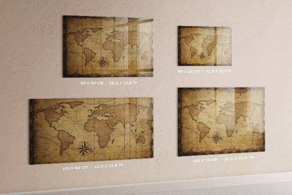 Magnetická tabuľa Mapa starého sveta