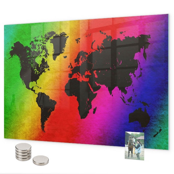 Magnetická tabuľa na stenu Mapa sveta