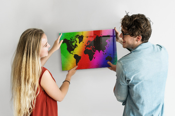 Magnetická tabuľa na stenu Mapa sveta