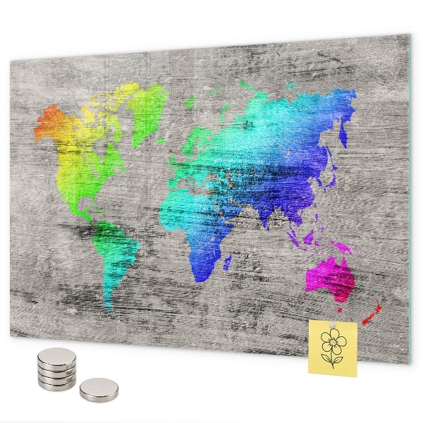 Magnetická tabuľa Mapa sveta