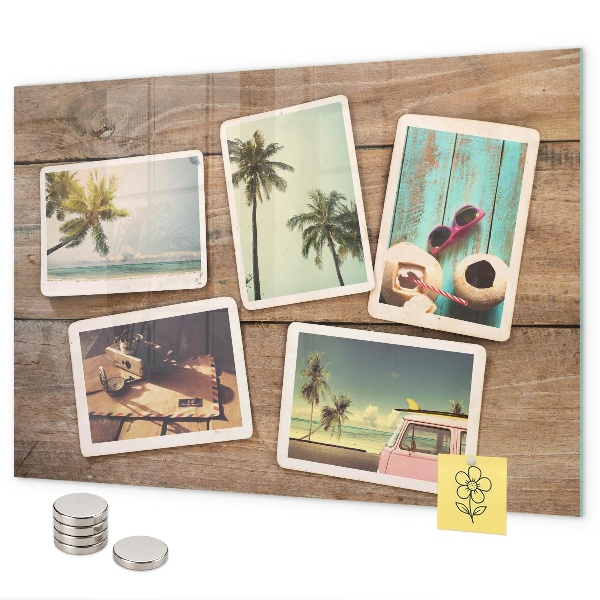 Magnetická tabuľa na stenu Polaroidové fotografie