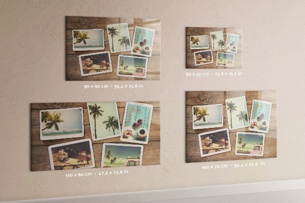 Magnetická tabuľa na stenu Polaroidové fotografie