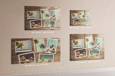 Magnetická tabuľa na stenu Polaroidové fotografie