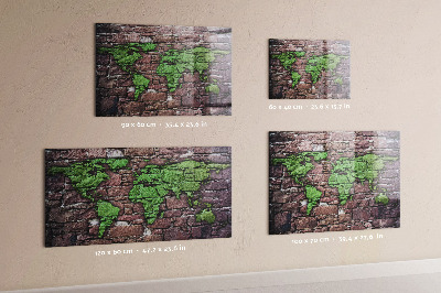 Magnetická tabuľa Mapa sveta z tehál