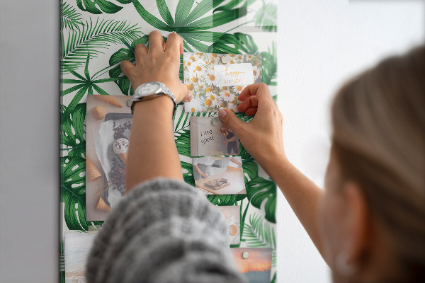 Magnetická tabuľa na magnetky Listy tropickej monstery