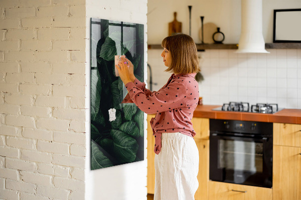 Magnetická popisovateľná tabuľa Zelená tabuľa na poznámky a fotografie
