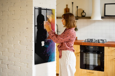 Magnetická popisovateľná tabuľa Farebná tabuľa na prezentáciu fotografií