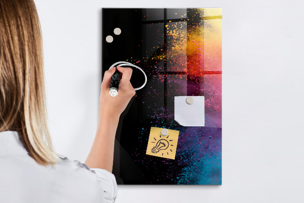 Magnetická popisovateľná tabuľa Farebná tabuľa na prezentáciu fotografií