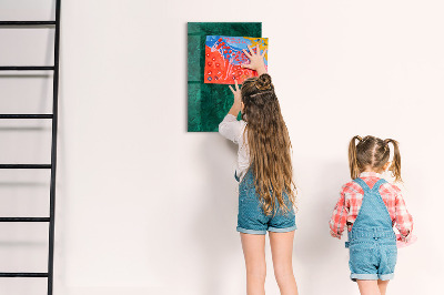 Magnetická popisovateľná tabuľa Zelená tabuľa na poznámky a fotografie