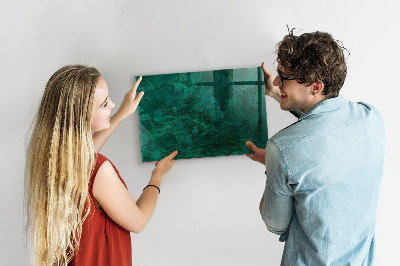 Magnetická popisovateľná tabuľa Zelená tabuľa na poznámky a fotografie