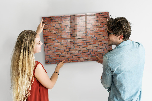 Magnetická popisovateľná tabuľa Nástenka na tehlovej stene