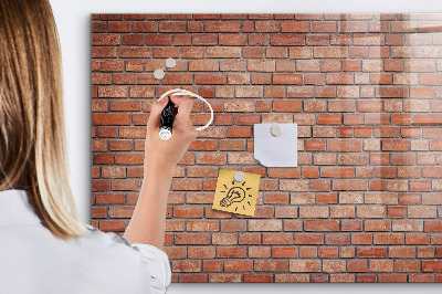 Magnetická popisovateľná tabuľa Nástenka na tehlovej stene