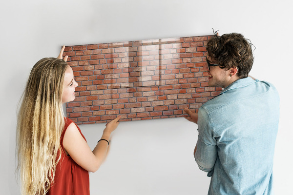 Magnetická popisovateľná tabuľa Nástenka na tehlovej stene
