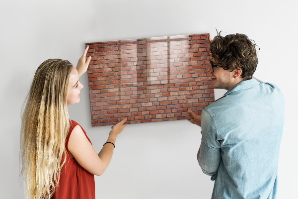 Magnetická popisovateľná tabuľa Nástenka na tehlovej stene