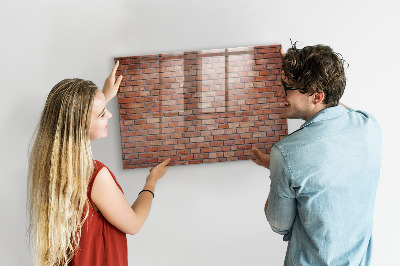 Magnetická popisovateľná tabuľa Nástenka na tehlovej stene