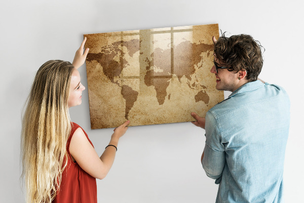 Kresliaca magnetická tabuľa Mapa sveta ako inšpiratívna tabuľa