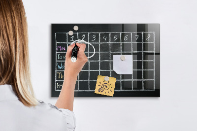 Magnetická popisovateľná tabuľa Plánovacia a poznámková tabuľa