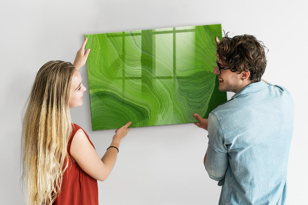 Magnetická popisovateľná tabuľa Zelená nástenka s fotografiami