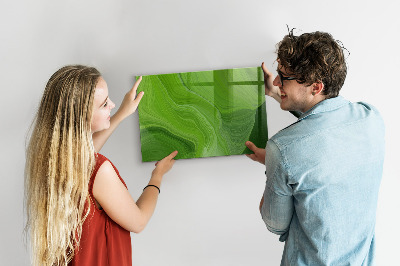 Magnetická popisovateľná tabuľa Zelená nástenka s fotografiami