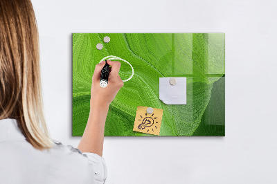 Magnetická popisovateľná tabuľa Zelená nástenka s fotografiami