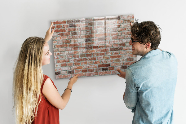 Magnetická popisovateľná tabuľa Fototapeta na tehlovej stene