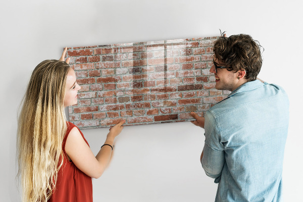 Magnetická popisovateľná tabuľa Fototapeta na tehlovej stene