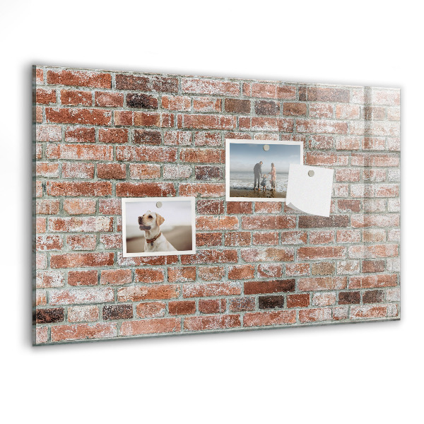 Magnetická popisovateľná tabuľa Fototapeta na tehlovej stene