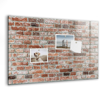 Magnetická popisovateľná tabuľa Fototapeta na tehlovej stene