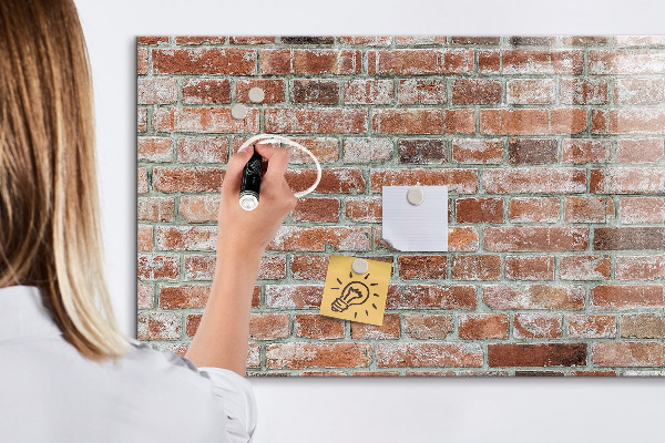 Magnetická popisovateľná tabuľa Fototapeta na tehlovej stene