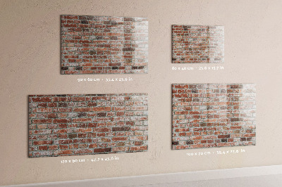Magnetická popisovateľná tabuľa Fototapeta na tehlovej stene