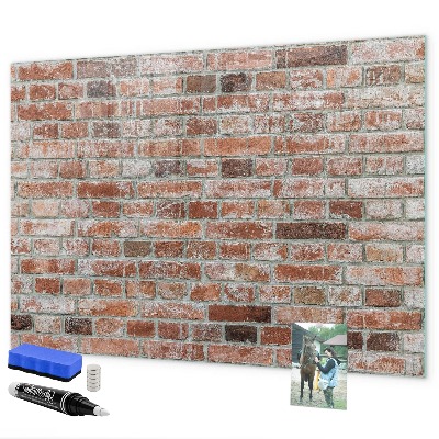 Magnetická popisovateľná tabuľa Fototapeta na tehlovej stene