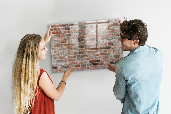 Magnetická popisovateľná tabuľa Fototapeta na tehlovej stene