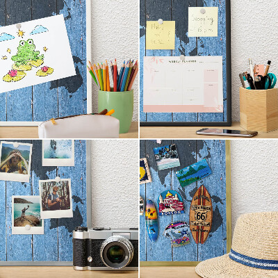Závesná tabuľa na magnetky v bielej rame Mapa sveta